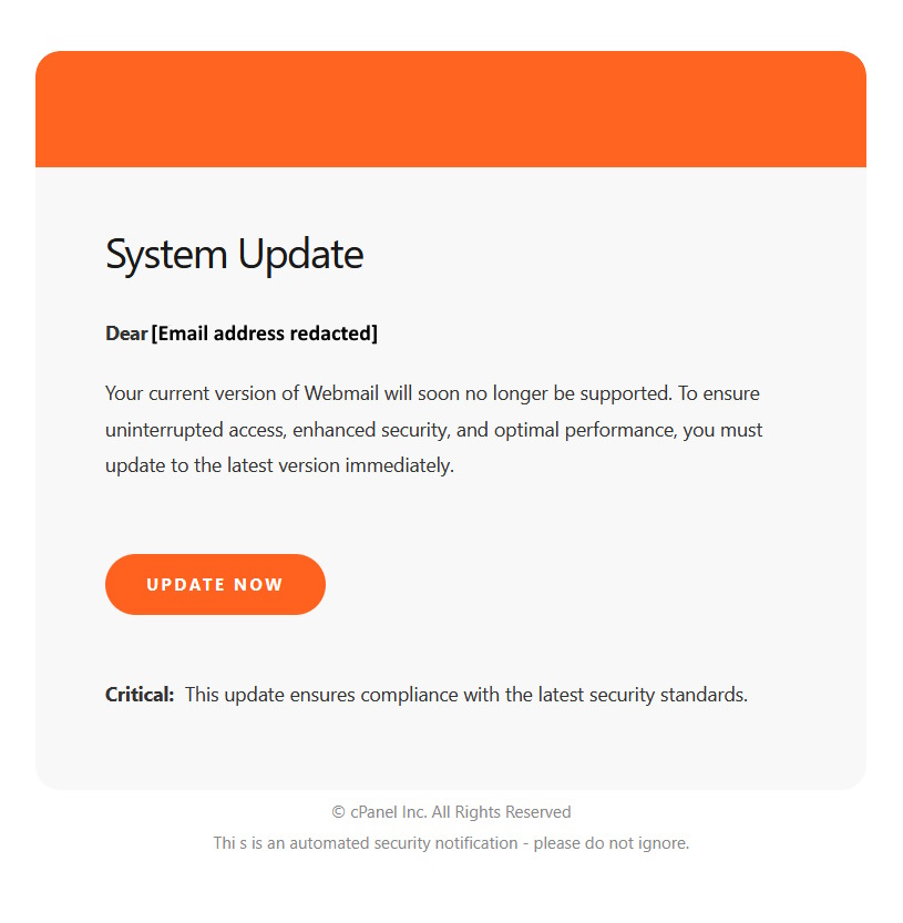 click to see larger image webmail scam email
